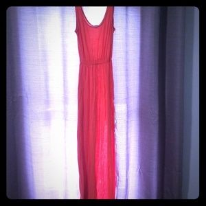 Charlotte Russe coral colored maxi dress